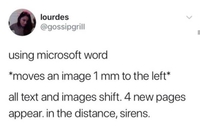 Déplacer une image de 1 mm dans Word