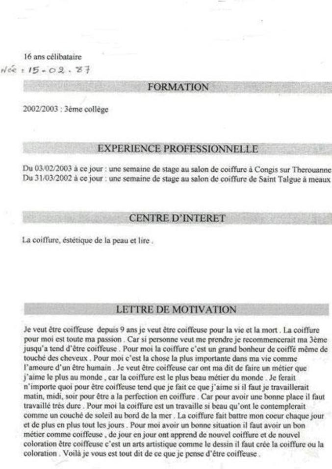 CV amoureux vs CV professionnel Les vingtenaires 