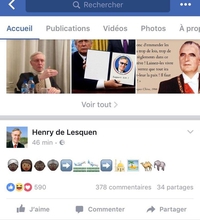 Henry de Lesquen tente subtilement de faire passer un message