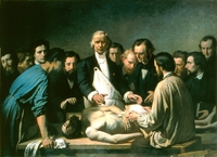 1864, hôpital de la Charité, Paris: Leçon d'anatomie du professeur Velpeau