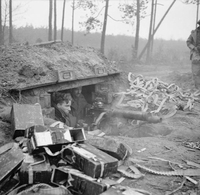 8 Février 1945: Cette mitrailleuse anglaise Vickers n'a visiblement pas chômé...