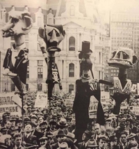 Rallye anti-fasciste à Philadelphie en 1939