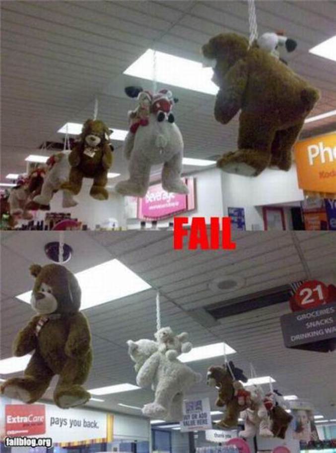 Fail des peluches.