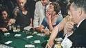 Las Vegas, table de black-jack (=twenty one = 21), dans les années 60