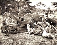 Une petite pause pendant le tournage du 1er "Jurassic park"