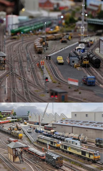 ...mais celle du bas vous confirme dans votre pensée : C'est bien une maquette mais de très grande qualité. Exposition à Saint Pétersbourg (station Sadovanya) en 2014; les salles étaient remplies de dioramas ferroviaires d'excellente facture.