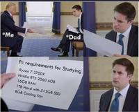 Demander un pc à son père pour faire les devoirs de l’école