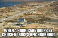 Kan un ouragan tombe dans le voisinage de la maison de Chuck