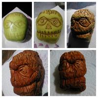 Transformer une pomme en zombie
