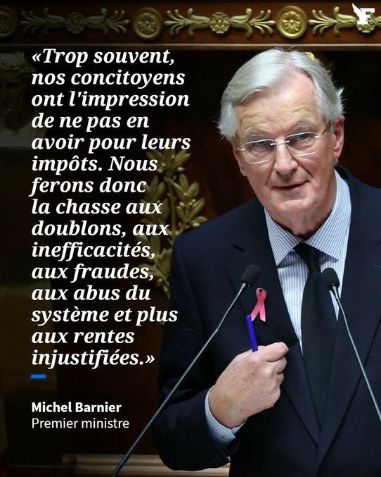 Pour sauver le pays, Barnier va faire la chasse aux doublons !!
