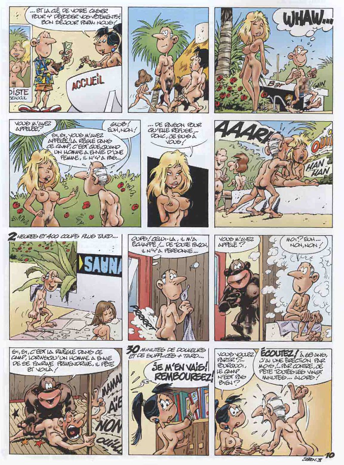 Une bande dessinée sur un camp de nudiste.