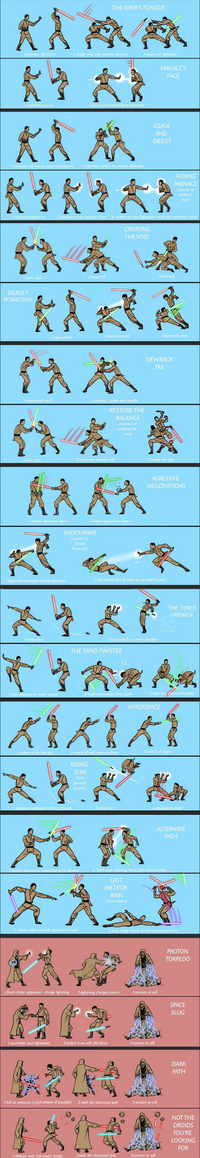 Quelques techniques de combat au sabre laser