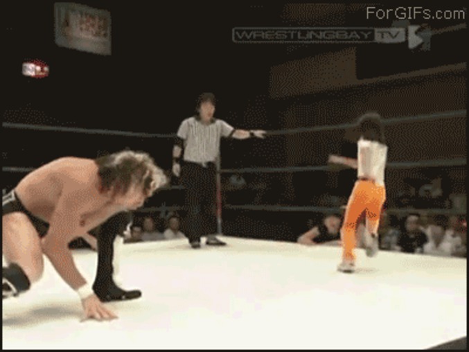 Combat de catch équilibré