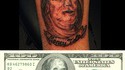Superbe tatouage de Benjamin Franklin