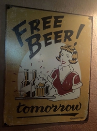 Bière gratuite........................ demain !