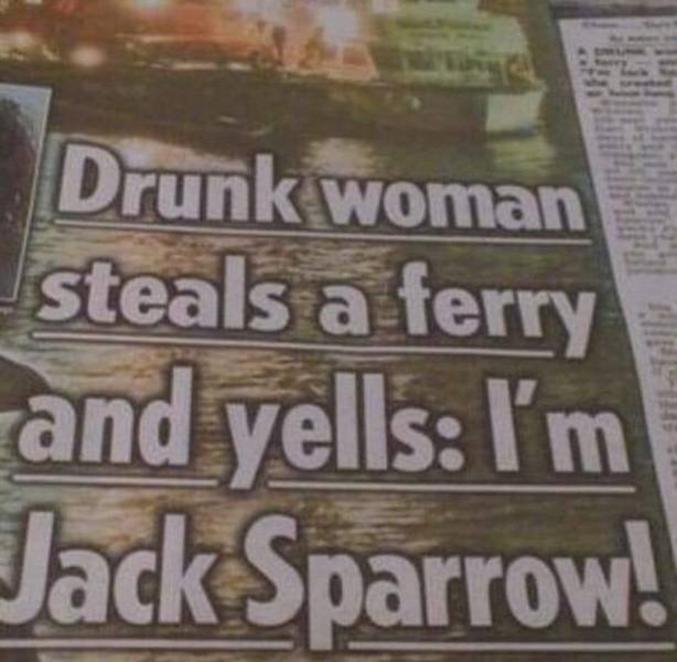 Ce qui, vous en conviendrez aisément, est totalement faux puisque Samedi soir, tenant une biture carabinée Jack Sparrow c'était moi, et j'avais chouravé le ferryboat du Vieux-Port ! Hic !