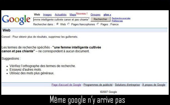 Même Google n'y arrive pas..