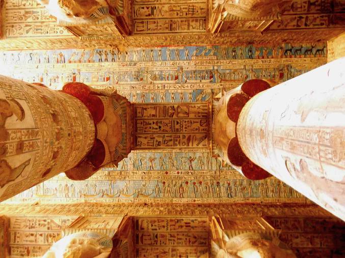 Le Temple d'Hathor situé à Dendérah est un temple égyptien dédié au culte de la déesse Hathor, il fut construit sous Pépi 1er et restauré plusieurs fois par la suite jusqu'aux derniers Ptolémée.