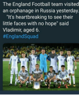 Quand l'équipe d'Angleterre de football rend visite à un orphelinat en Russie