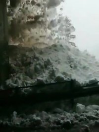 Une avalanche vue de près