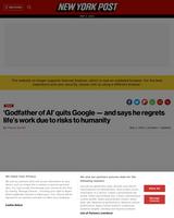 « Le parrain de l'IA » quitte Google