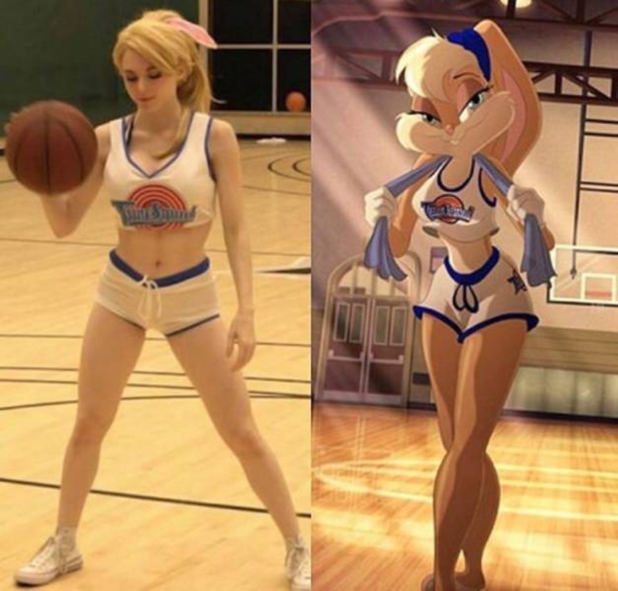 Et non humaine lapinisée.
Un joli cosplay de la non moins jolie Lola Bunny apparue pour la première fois dans le film live / cartoon "Space Jam" en 1996.
https://www.youtube.com/watch?v=oJbOLMvKk1E