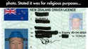 Ce néo-zélandais a été autorisé à déposer une photo de lui, pour son permis de conduire, avec une passoire à pâtes sur la tête... 