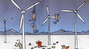 Noël et les éoliennes