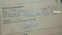Mot d'excuse