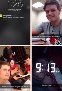 Kan ta mère t'ajoute en ami sur Snapchat