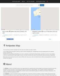 Carte des antipodes