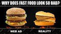 Fast food : publicité vs réalité