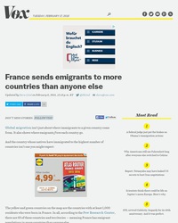 La France est le pays où l'émigration est la plus forte [ANGLAIS]