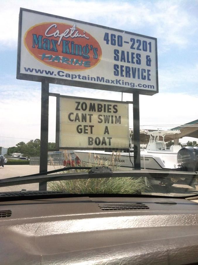 Les zombies ne savent pas nager.