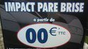 Impact pare brise
