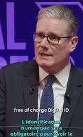 Annonce du Premier ministre britannique Keir Starmer