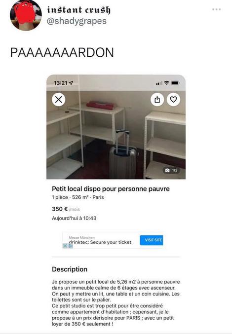 Parce que 300 € pour 526 m², c'est pas donné!
Ooooh... wait !