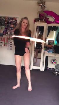 Entraînement au hula hoop