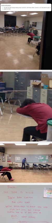 Dormir en classe