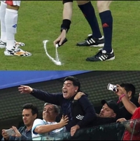 Maradonna, toujours fan de football