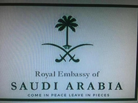 Plaque d'ambassade de l'Arabie Saoudite