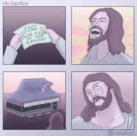 C'est Noël, n'oubliez jamais le sacrifice qu'a fait Jésus pour nous