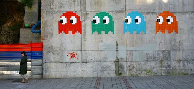 Les fantômes de Pac-Man font une petite balade en ville.