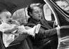 Porte-bébé en auto des années 40/50