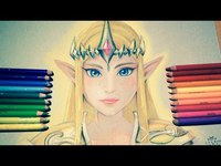 Un dessin accéléré de Princesse Zelda !
