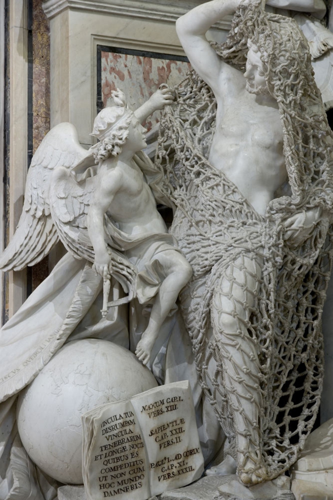 Avec filet de marbre, sculptée par Francesco Queirolo.