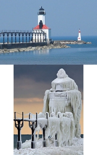 Un phare sur le lac Michigan...