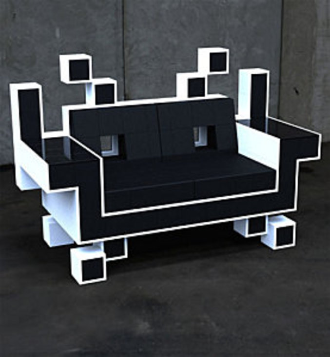 Un sofa space-invader !