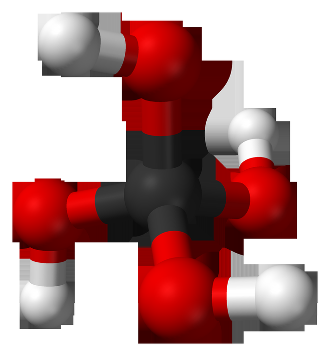 L'acide orthocarbonique, aussi appelé méthanetétrol, est un acide hypothétique de formule chimique H4CO4 ou C(OH)4. Sa structure moléculaire consiste en un unique atome de carbone lié à quatre groupes hydroxyle. Du fait de sa forme dans l'espace, qui fait penser à un svastika ou à une croix gammée nazie, il est parfois fait référence à cet acide sous le nom d'« acide d'Hitler ».

https://fr.wikipedia.org/wiki/Acide_orthocarbonique