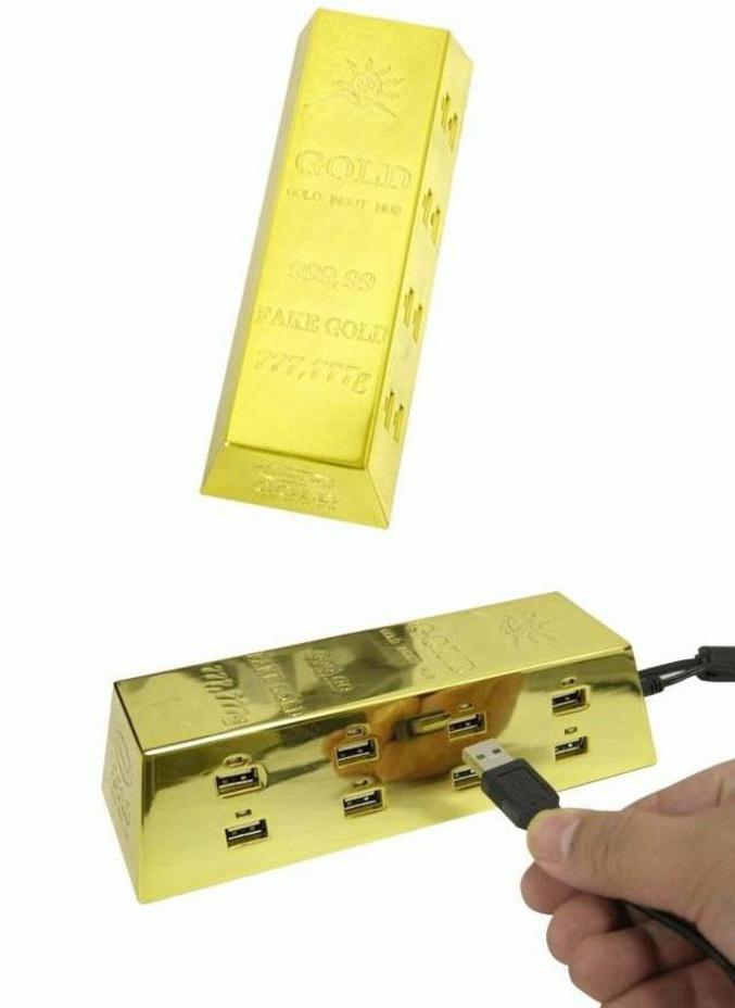 Des ports USB en or !